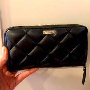 Kate spade Leather quilted zip wallet
